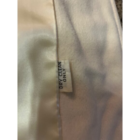 Vintage Kashmiracle Coat Womens S/M? Cream Fur Collar Used Long Belted Coat Uniq - Picture 9 of 16